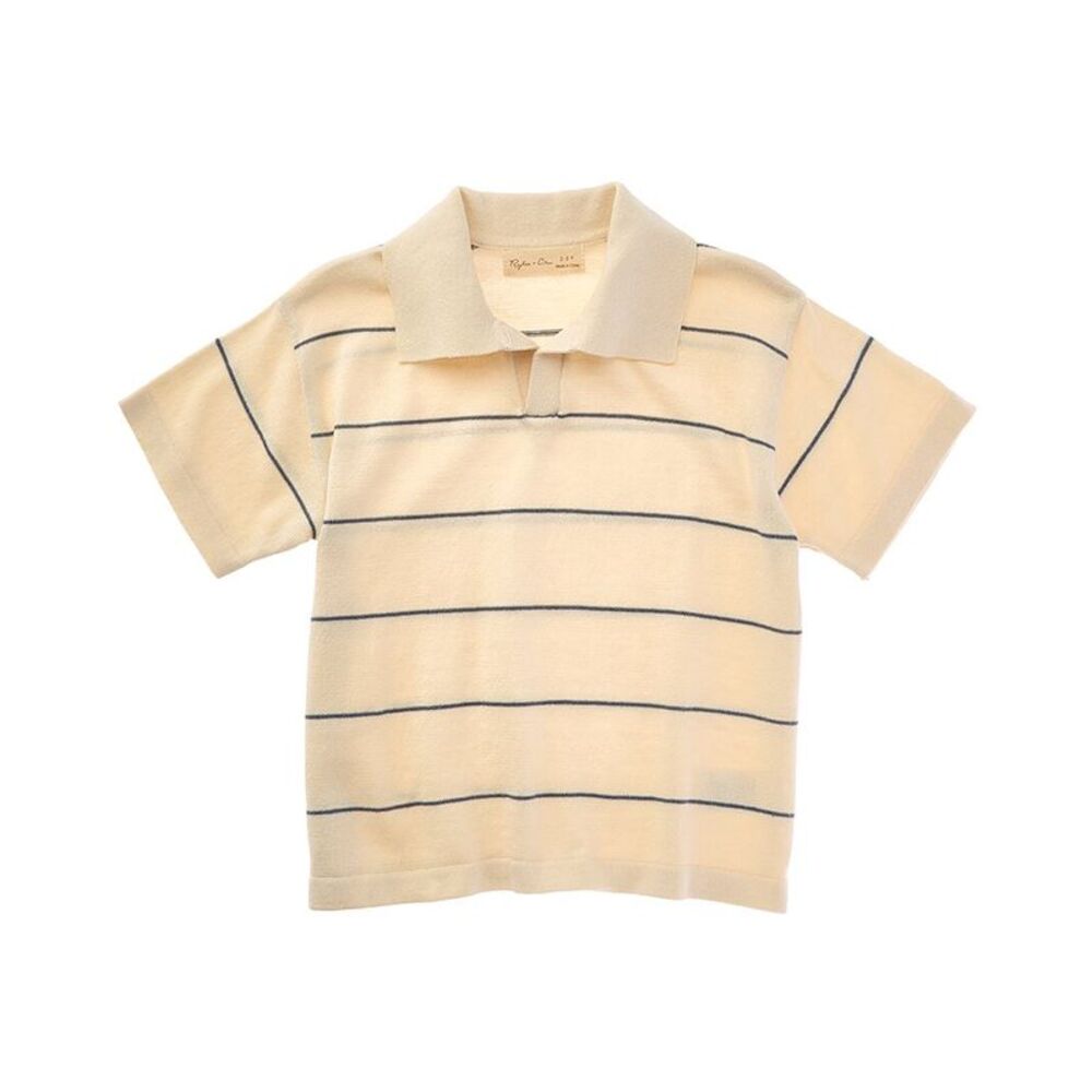 Rylee + Cru Collective Girls  Chandler Knit Polo Shirt